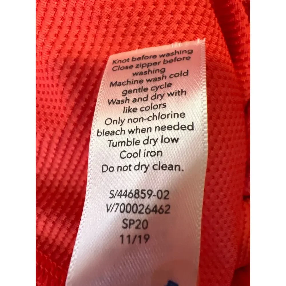 Athleta Switchstep Dress Romper Bulit in Shorts 2-In-1 Coral Red Sleeveless 6